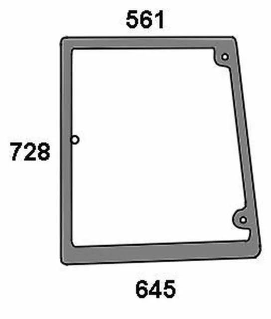 Seitenscheibe links - New Holland 5182189 - Kabine TLA, 5000 Serie TLA 70A, 80A,