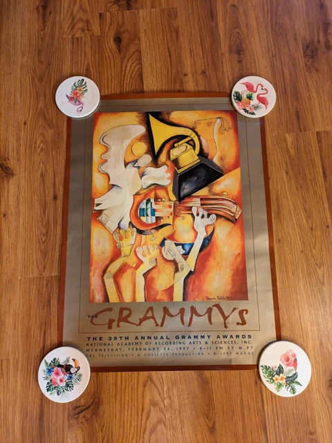 The 39th Annual Grammy Awards 1997 Poster Alexandra Nechita Rare Grammys 18×23.5