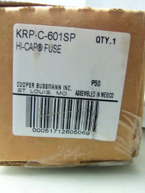 New Bussmann KRP-C-601SP Amp Fuse Low Peak Class L 600 Volt NIB 2