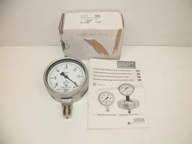 NEU/OVP WIKA S0733467-30 / 632.50.100 / -6Pa... 0 kPa G1/2B Manometer