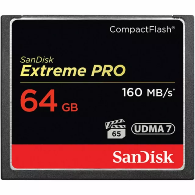 64GB Sandisk Extreme Pro 160MB/s UDMA7 CF Compactflash Memory Card