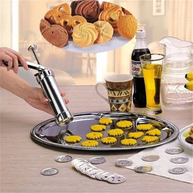 Cookie Maker Machine Dough Biscuits Making Tools W/ 20xDesign Discs Kitchen Tool 2