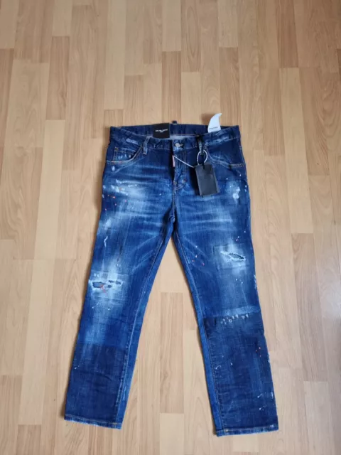BNWT STUNNING DSQUARED2 Cool Girl Cropped Jeans Size It40 Uk10