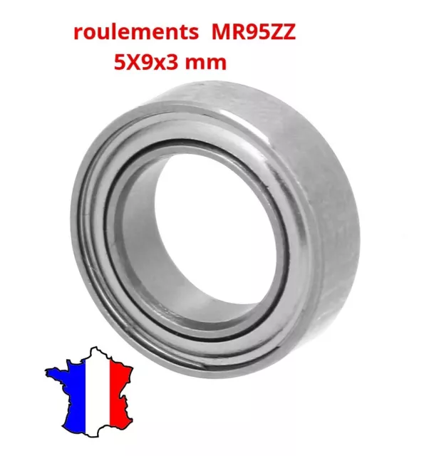 MR95zz roulement à billes en acier  5x9x3 mm Bearing ball 6M10ZZ abec 3  MR95-2z