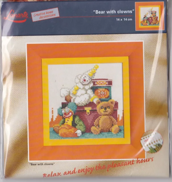 Lanarte Stickpackung Teddy and Clowns 15581 Kreuzstich Zählmusterpackung