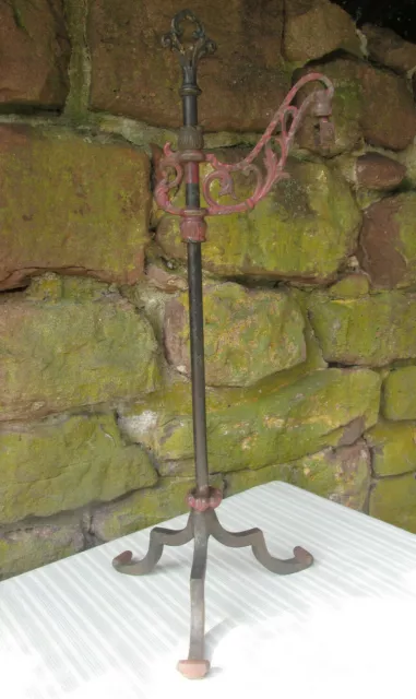 Victorian Cast Iron Ornate Adjustable Table Lamp Art Nouvaeu NO WIRING Steampunk