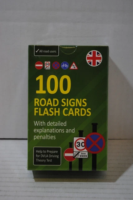 100 ROAD SIGNS Flash Cards with Detailed Explanations and Penalties UK ...