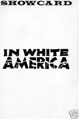 Playbill "In White America" 1964 Moses Gunn