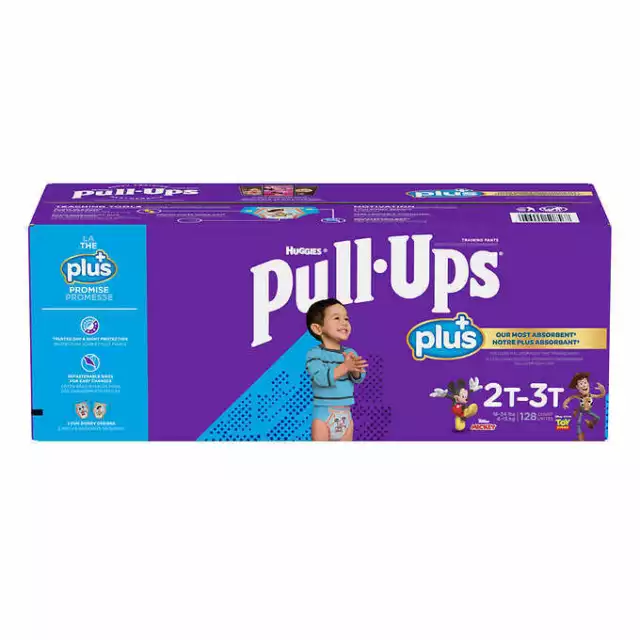 HUGGIES PULL UPS Training Pants For Boys Size 2T - 3T 128 Pack