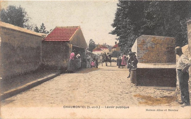 Cpa 95 Chaumontel Lavoir Publique