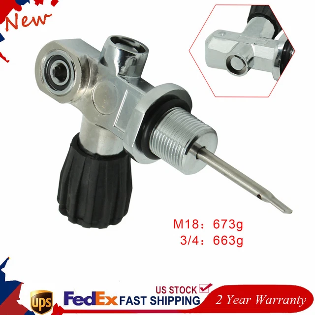 DIVING 4500PSI COPPER Scuba Tank Valve Gas Cylinder Thread 3 / 414 NPS