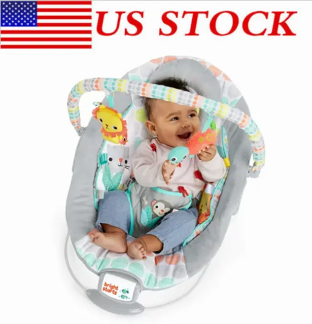 Starts Whimsical Wild Comfy Baby Bouncer Seat with Soothing Vibration