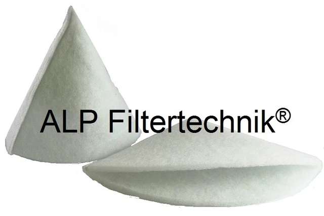 20x Filter Tellerventile Kegelfilter 125 mm L= 180-200 mm ca. 4-6mm Abluftfilter
