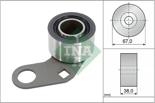 INA Galet tendeur de courroie de distribution Poulie-tendeur 531 0331 10 38mm