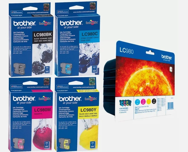 Lot De 12 Cartouches D’encre Compatibles Brother - Pour DCP-145C, 163C, 165C, 167C - Noir, Cyan, Magenta, Jaune