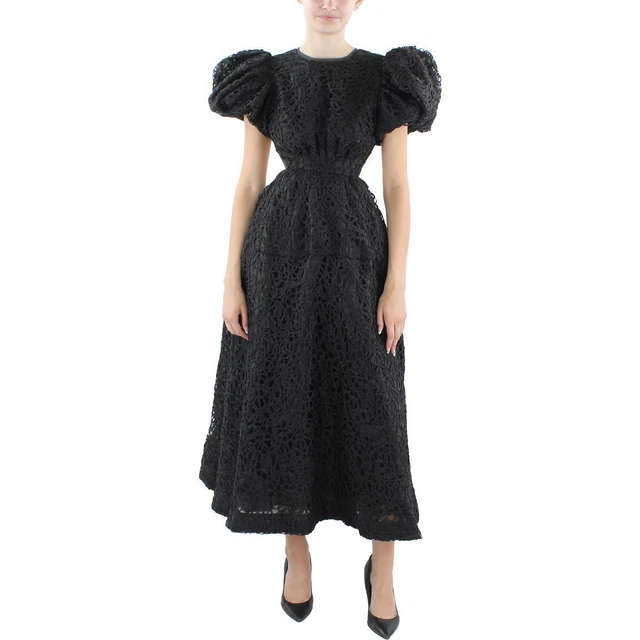 Robe De Soirée Noire Laundry By Shelli Segal Taille 6 - Style Sheath Avec Découpes, Occasion Très Bon état
