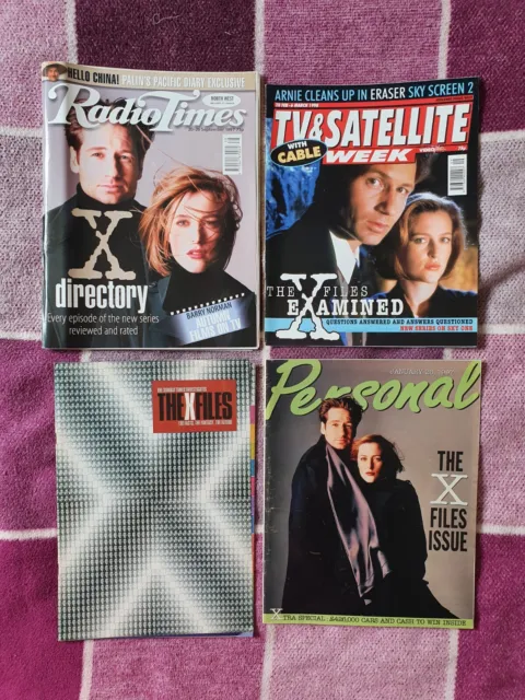 David Duchovny & Gillian Anderson The X-Files Magazine Lot Radio Times Satellite