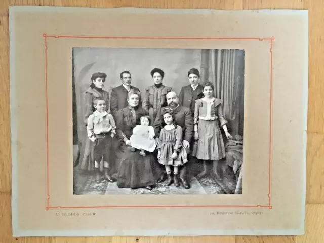 ancienne photo studio portrait enfants famille