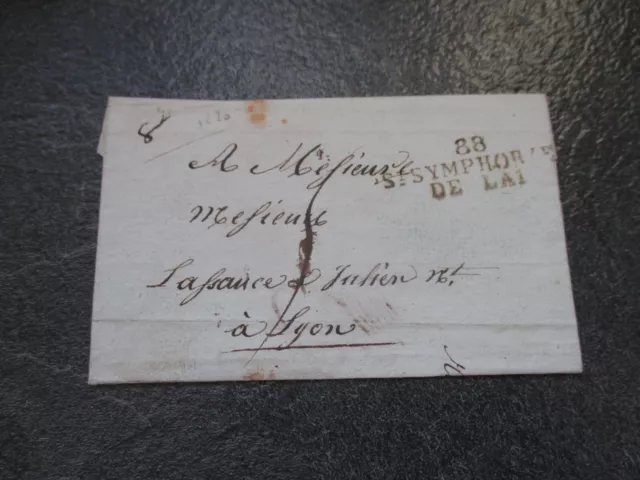 DEP. ACTUEL 42 69 Marque Postale / lettre 88 SAINT SYMPHORIEN DE LAY > LYON 1820