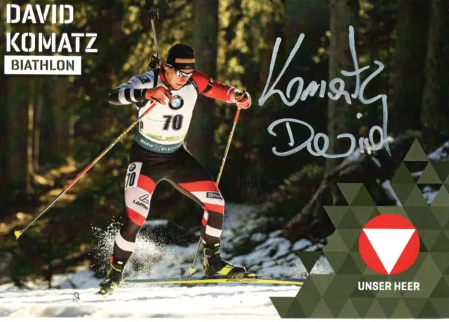 Biathlon Autogrammkarte David Komatz