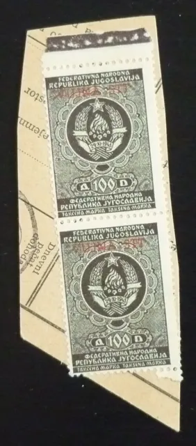 Slovenia c1950 Italy VUJA STT Ovp. Yugoslavia Revenues Used on Fragment! US 8