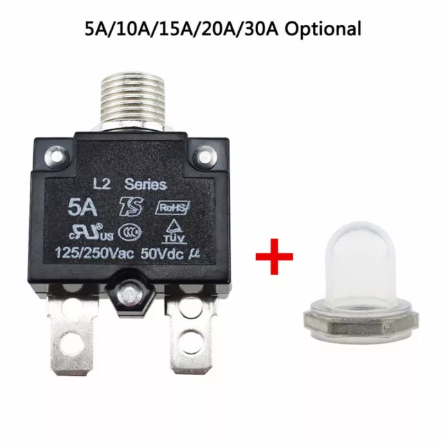 5-30A Reset Protecteur De Surcharge Thermique Disjoncteur AC 125V 250V FR