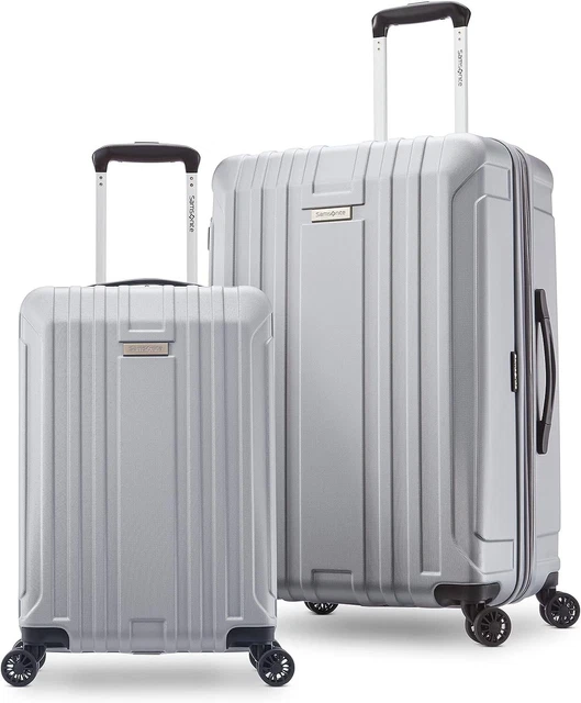SAMSONITE NEW CASTLE Hardside Spinner Luggage 2 Pc Set, Silver *New
