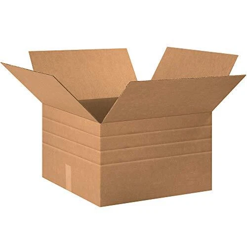 Aviditi MD202012 Multi-Depth Corrugated Box 20" Length x 20" Width x 12" Heig...