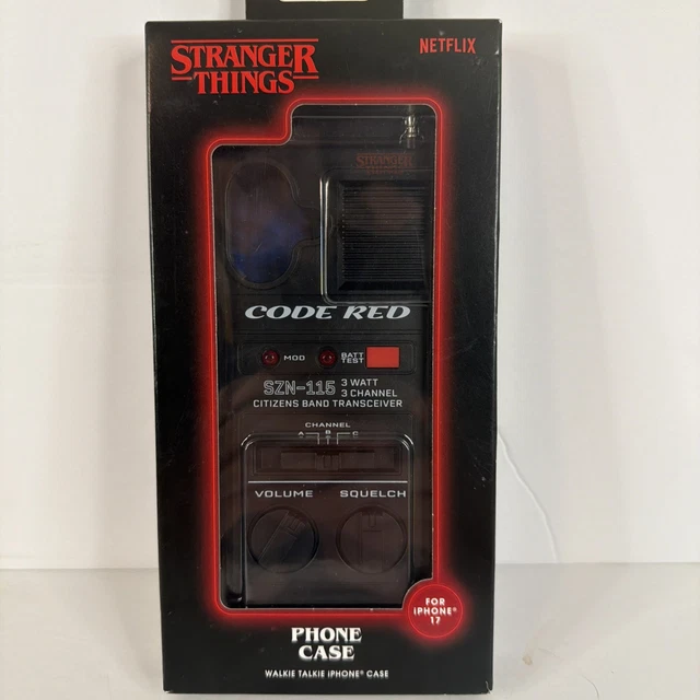 NEW STRANGER THINGS Code Red iPhone 17 Walkie Talkie Phone Case