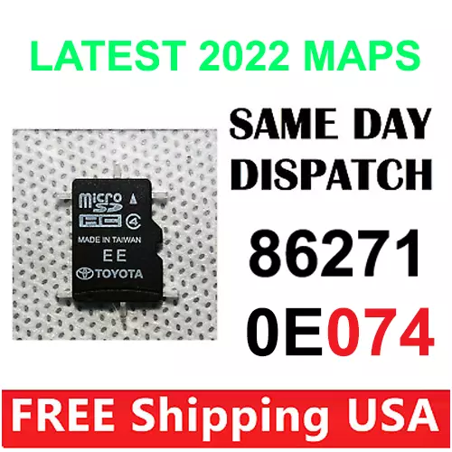 Toyota Navigation Micro Sd Card Gps Map Update | 2022 | Usa | 86271-0E074