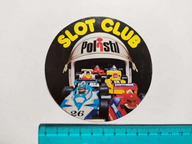 Autocollant Slot Club Polistil Timbre 80s Origine