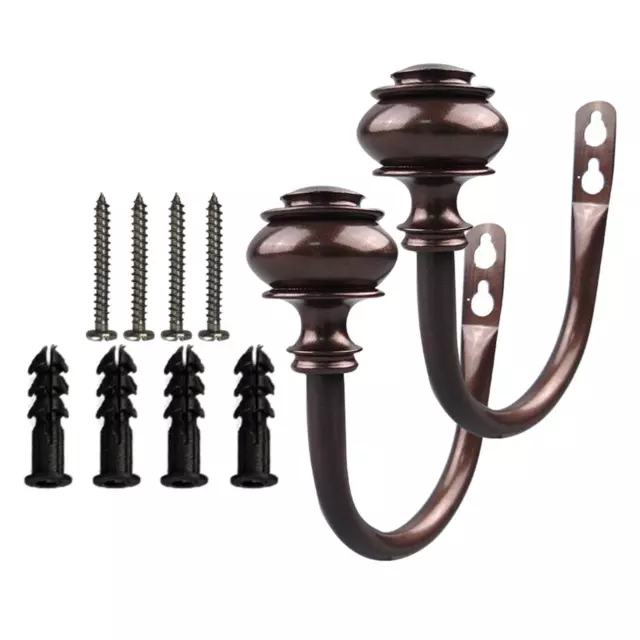1 Pair Retro Metal Curtain Holdback Wall Tie Back Hook Hanger Holder Curtain