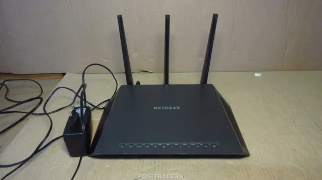 NETGEAR R7000 802.11ac Dual Band Gigabit AC1900 Nighthawk Smart WiFi Router + PS