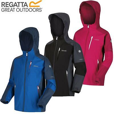 Regatta Kids Calderdale II Waterproof Hooded Zip Pocket Jacket Boy Girls Coat