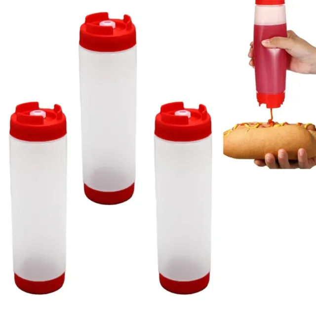 Large-capacity Sauce Dispenser Plastic Sauce Squeeze Bottle  Ketchup