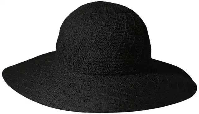 Collection XIIX Women’s Color Expansion Floppy Hat, Black, One Size