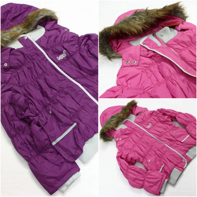 Girls Designer Winter Hooded Coat Girl School Parka Jackets Size 03 4t 5 6 7 8