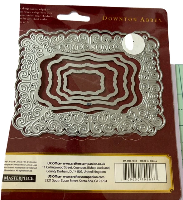 Crafters Companion - Marco de anidación rectangular adornado - Marca registrada Downton Abbey