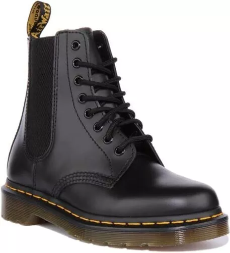 DR MARTENS 1460 Harper Unisexe Lacet Cuir Bottines en Noir Taille UK 3 - 8