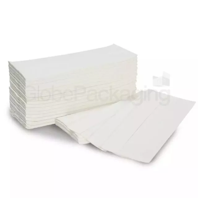 160  x WHITE 2 PLY C-FOLD PAPER HAND TOWELS MULTI FOLD