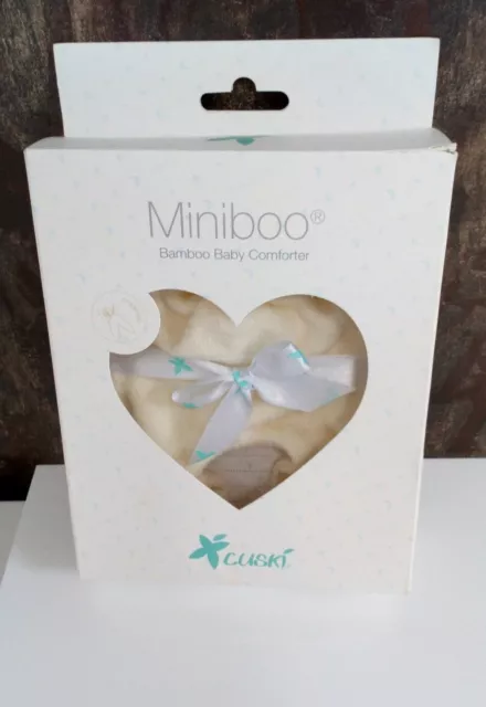 CUSKI MINIBOO BAMBOO Baby Comforter Cream Prem Baby Boxed 15.00