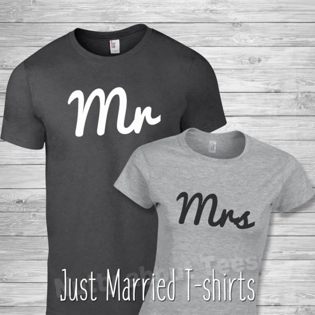 T-shirt marito e moglie Mrs. maglietta SPOSI NUOVI SPOSATI regalo piccolo-5xl