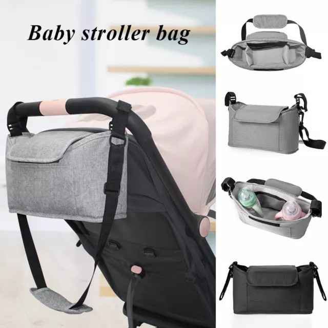 Baby Buggy Stroller Organiser Pram Pushchair Storage Bag Cup Holder Mummy Bag