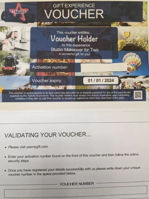 Gift Experience Voucher studio makeover for 2