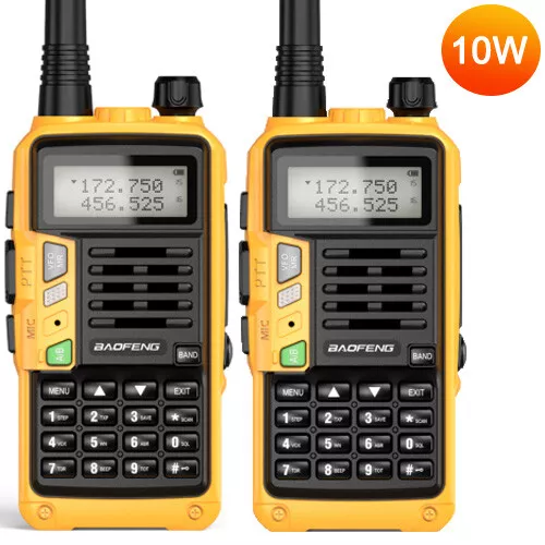 Baofeng Vhf/Uhf 10W Tri-Band Walkie Talkie Radio A Due Vie Fm Ham Radio A Lungo Raggio