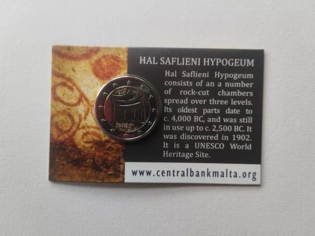 2 Euros Commémorative Malte 2022 Temple Hal Saflieni Hypogeum   BU