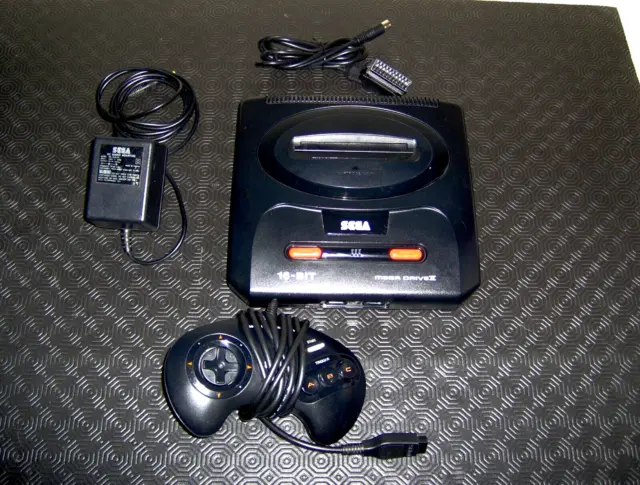 Mega Drive 2 II One Controller Alimentatore Piombo Scart PAL - TESTATO