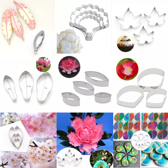 Stainless Steel Flower Petal Leaf Cutting Molds Polymer Clay Cutter Baking Mould