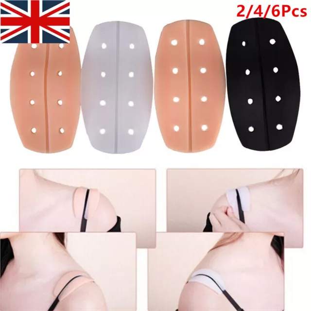 6X Silicone Bra Strap Cushions Soft Holder Non-slip Shoulder Protectors Pads UK