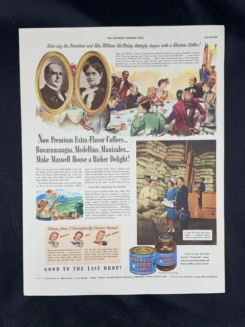 Magazine Ad* - 1942 - Maxwell House Coffee - World War II - (#2)